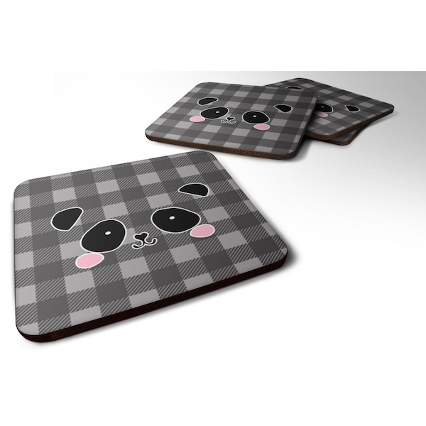Carolines Treasures Panda Bear Face Foam Coasters - Set of 4 - BB7036FC