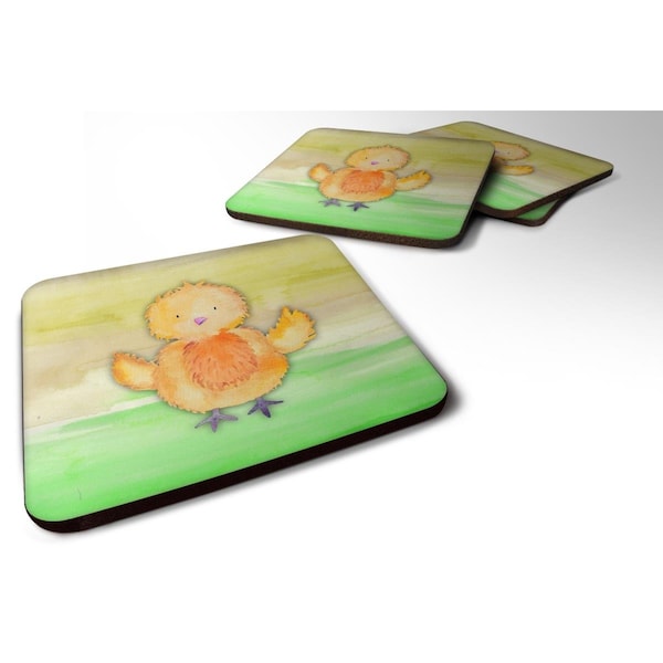 Carolines Treasures Chicken Watercolor Foam Coasters - Set of 4 - BB7411FC