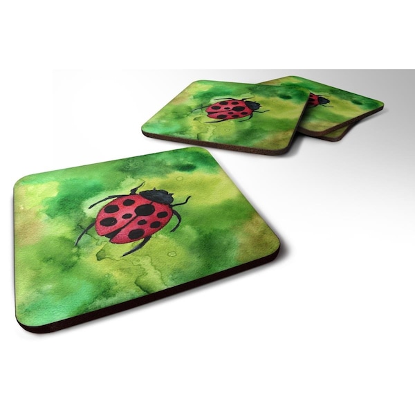 Carolines Treasures Irish Lady Bug Foam Coasters - Set of 4 - BB5770FC