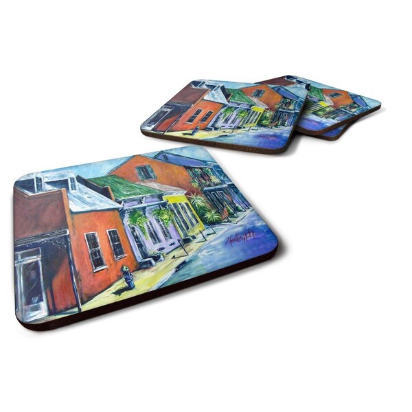 Carolines Treasures Somewhere Close Houses Foam Coasters - Set of 4 - MW1350FC