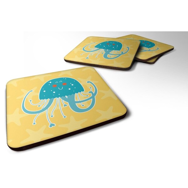 Carolines Treasures Jellyfish Foam Coasters - Set of 4 - BB6767FC