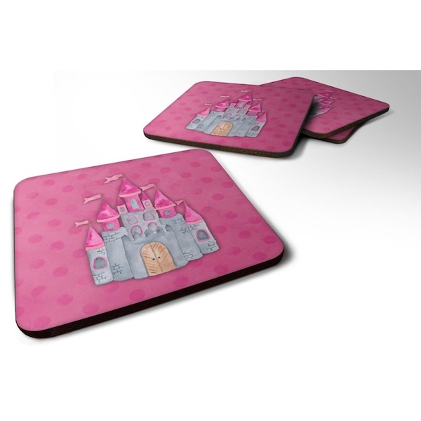 Carolines Treasures Princess Castle Watercolor Foam Coasters - Set of 4 - BB7405FC