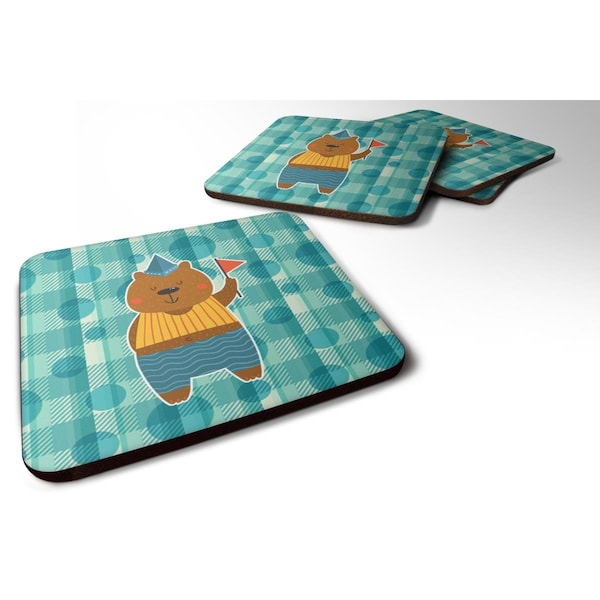 Carolines Treasures Celebration Bear Foam Coasters - Set of 4 - BB6769FC
