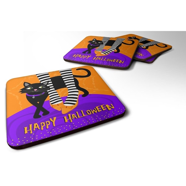 Carolines Treasures Halloween Witches Feet Foam Coasters - Set of 4 - VHA3038FC