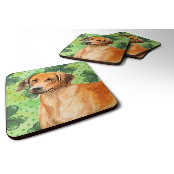 Carolines Treasures Rhodesian Ridgeback St.Patricks Foam Coaster, 3.5 x 3.5 in., 4PK - BB9850FC