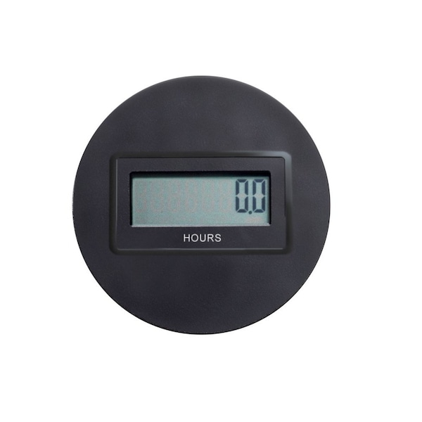 Contador de horas LCD redondo SAE Trumeter AC/DC, 1/4 pulgadas - 3410-3010