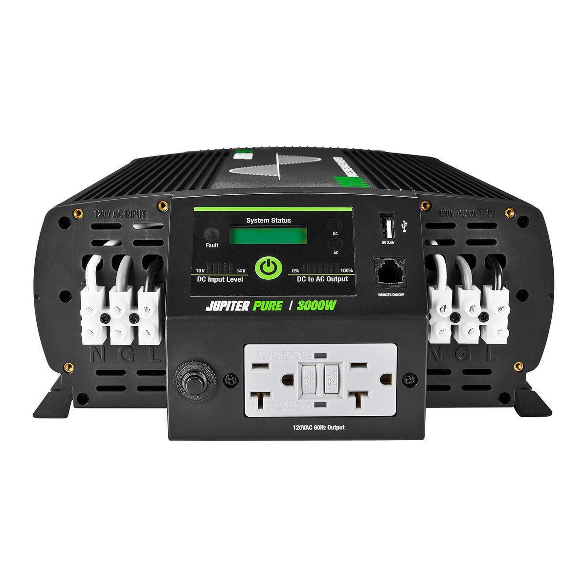 Inversor de energía de onda sinusoidal pura Jupiter Pure 3000 vatios continuos/6000 vatios pico - 57274.