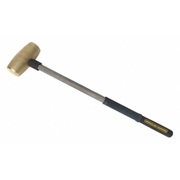 American Hammer Hammer, Brass, Soft Grip, 12 lb. - AM12BRCG