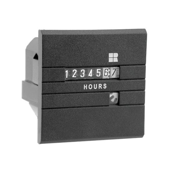Trumeter HR, Medidor de horas electromecánico con bisel cuadrado de 10-80VDC - 731-0180