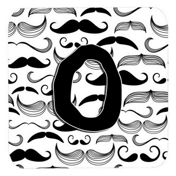 Carolines Treasures Letter O Moustache Initial Foam Coasters- Set of 4 - CJ2009-OFC