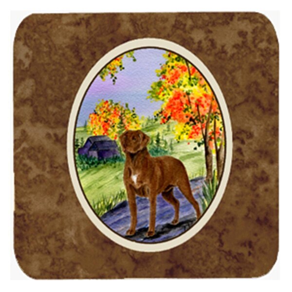 Carolines Treasures Chesapeake Bay Retriever Foam Coasters - Set of 4- 3.5 x 3.5 In. - SS8427FC