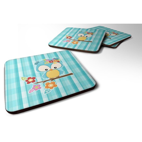 Carolines Treasures Blue Bird Foam Coasters - Set of 4 - BB6795FC