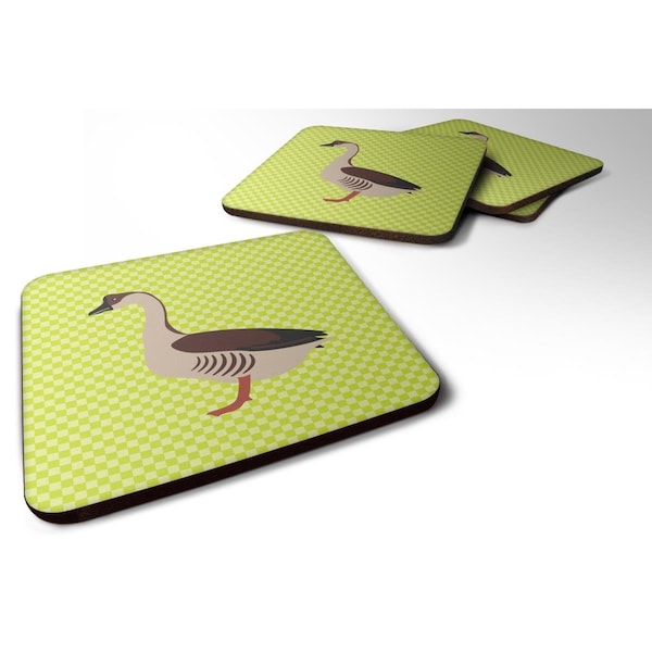 Carolines Treasures Chinese Goose Green Foam Coaster, Set of 4 - BB7722FC