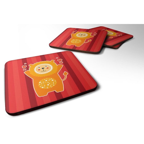 Carolines Treasures Lion Love Foam Coasters - Set of 4 - BB6754FC