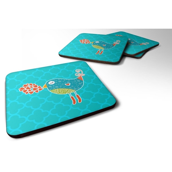 Carolines Treasures Birdy Love Foam Coasters - Set of 4 - BB6760FC