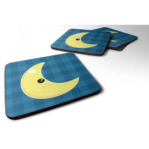 Carolines Treasures Weather Moon Face Foam Coasters - Set of 4 - BB7156FC