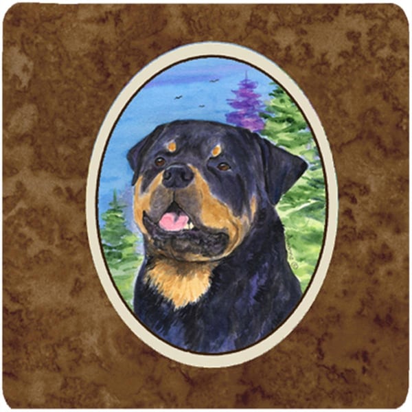 Carolines Treasures Rottweiler Foam Coasters - Set of 4- 3.5 x 3.5 In. - SS1026FC