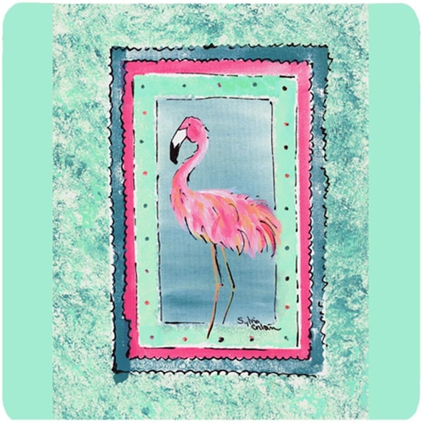 Carolines Treasures Bird - Flamingo Foam Coasters - Set 4 - 8107-BFC