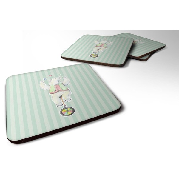 Carolines Treasures Circus Bear Foam Coasters - Set of 4 - BB6861FC