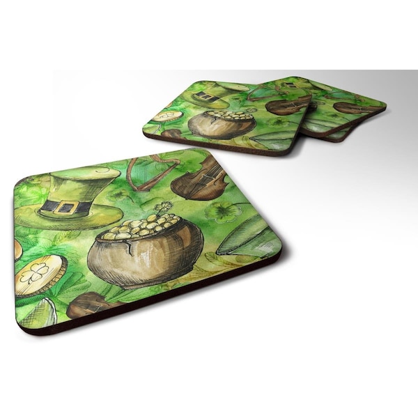 Carolines Treasures Luck of the Irish Foam Coasters - Set of 4 - BB5755FC