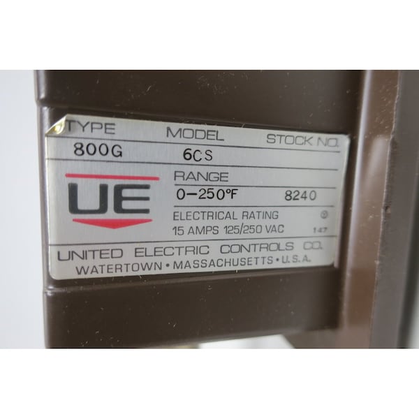 Controlador de temperatura Ue United Electric 0250F 125250VAc - 800G-6CS