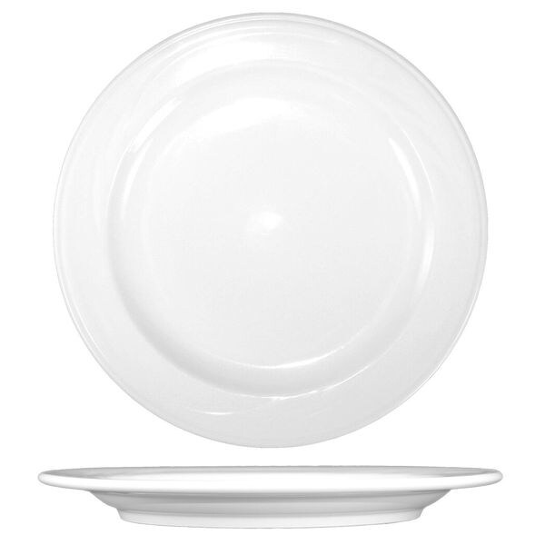 Iti Plate, 10-5/8", Ceramic Bright White PK12 - AM-16