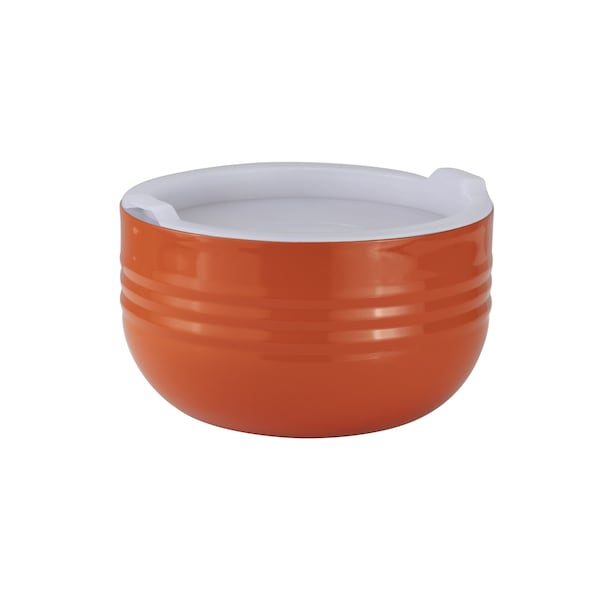 Bon Chef Cold Wave Bowl & Stacking Cover  7 1/8" Dia X 4" H  1 Qt 20 Oz - 9318ORANGE