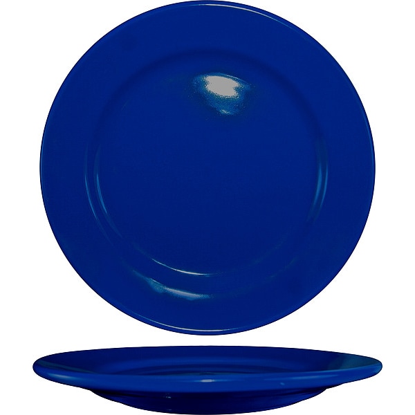 Iti Wide Rim Plate, 9" Dia, Cobalt Blue, PK24 - CA-8-CB