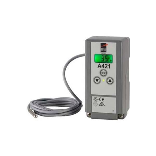 Controlador de temperatura digital Johnson Controls A421ABC-02C, 120/240 VAC, SPDT, Nema 1 - A421ABC-02C.