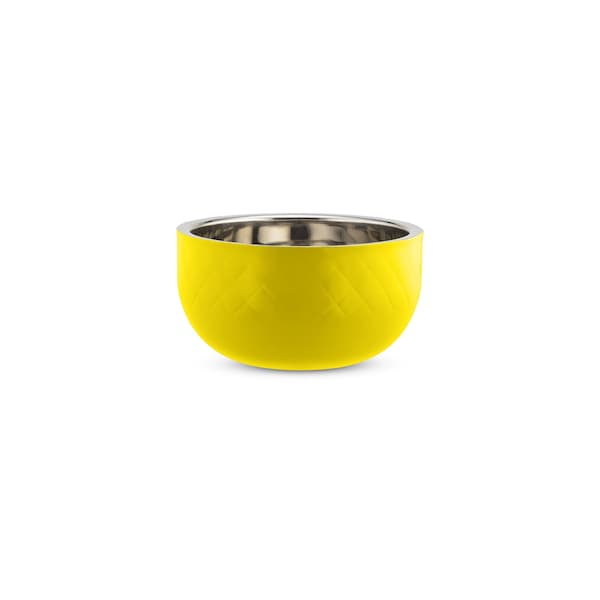 Bon Chef Diamond Coll Cold Wave Bowl Inc. Cover   12" Dia X 6 1/2" H  7 Qt - 9316DIYELLOW