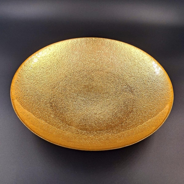 Red Pomegranate Collection 13 in. Aura Centerpiece Bowl, Gold - 0975-1