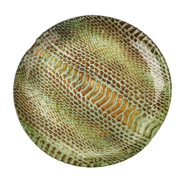 Standalone Snakeskin 8.5 in. Turquoise Gold Plate, 4PK - ST839601