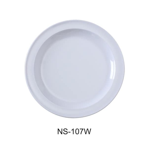 Yanco 7.25 in. Nessico Round Dessert Plate, White, 48PK - NS-107W