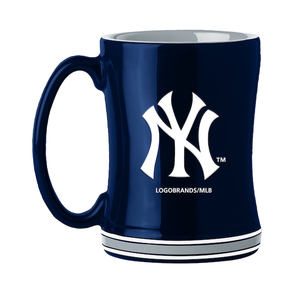 Logo Brands New York Yankees 14oz Relief Mug - 520-C14RM