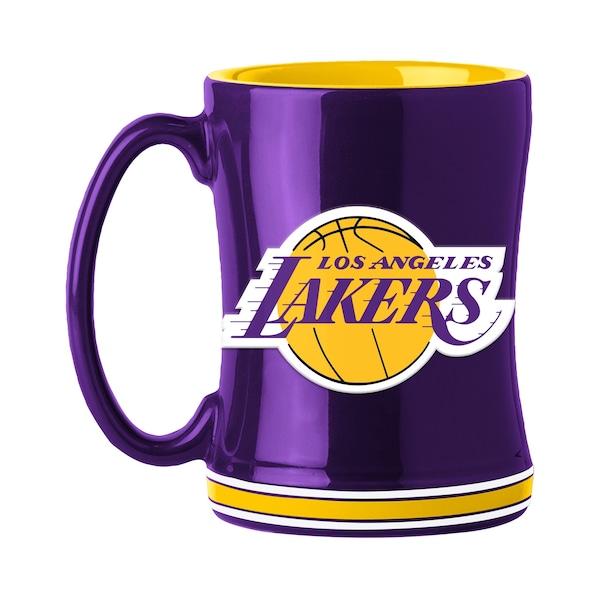 Logo Brands Los Angeles Lakers 14oz Relief Mug - 713-C14RM