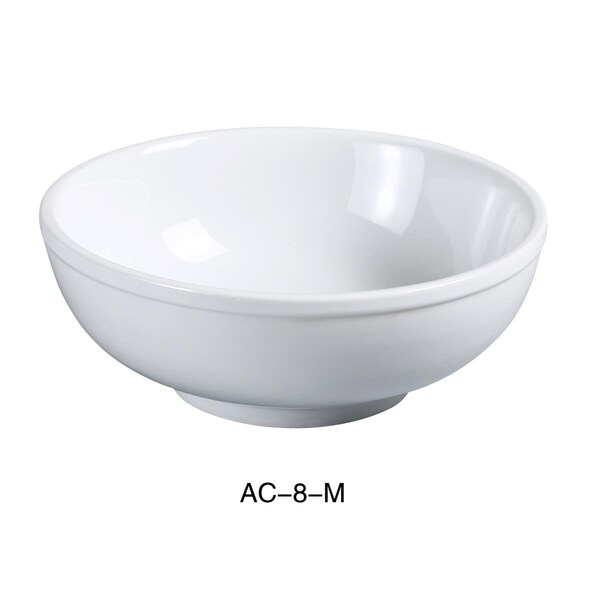 Cocinando 8.5 in. 48 oz ABCO Menudo Bowl - Porcelain, Super White, 24PK - CO4252851