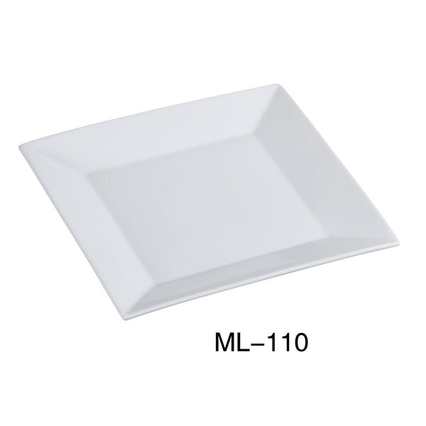 Cocinando 10 in. Porcelain Square Plate, Super White, 24PK - CO4252894