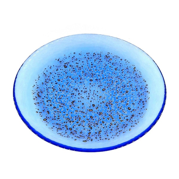 Red Pomegranate Collection 8.5 in. Isla Salad Plates, Indigo & Bronze - Set of 4 - 4961-7