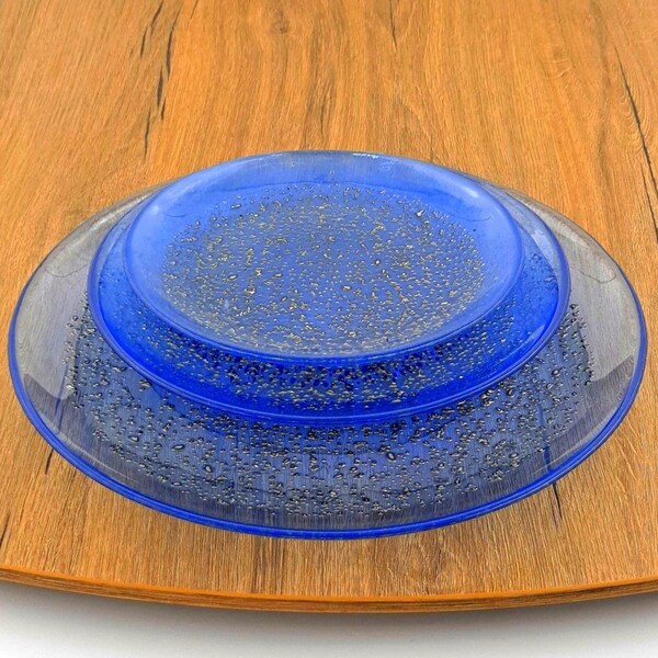 Red Pomegranate Collection Isla Dinner Plate Set, Indigo & Bronze - 12 Piece - 0964-7