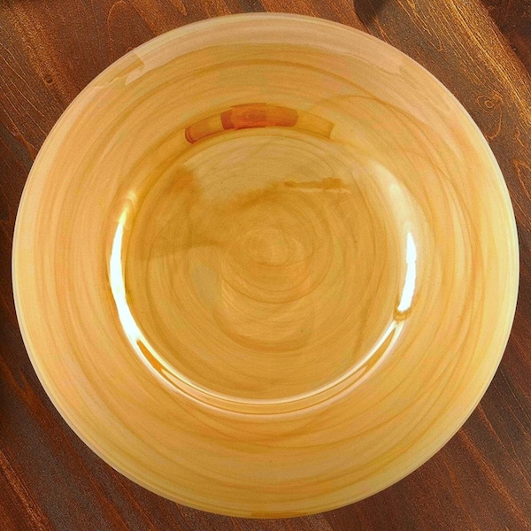 Red Pomegranate Collection 13 in. Nuage Iridescent Charger Plates, Gold - Set of 12 - 2947-9