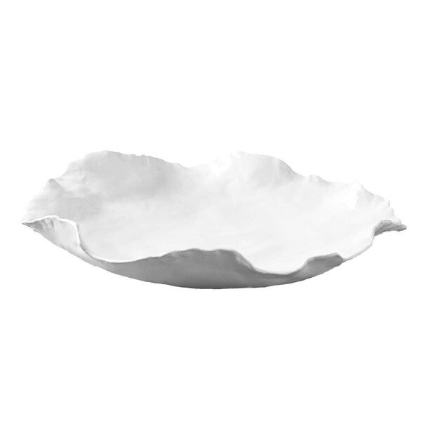 Tozai Home Large White Free Form Bowl - YCH103-W