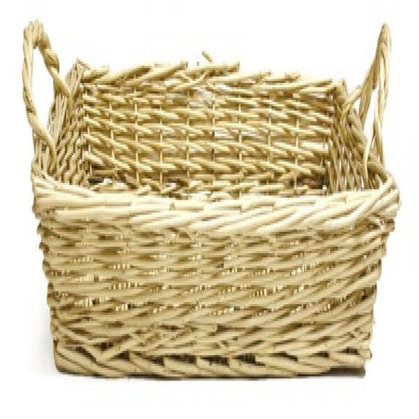 Mdr Trading AI-5175-Q02 18 x 14 in. Handled Willow Basket, Beige - Set of 2 - AI-5175_Q02