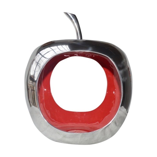 Palacedesigns Apple Aluminum Decorative Accent Bowl - PA3651467