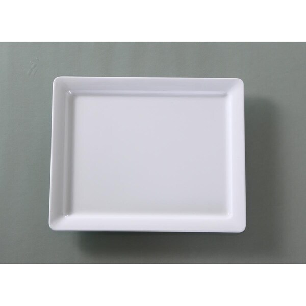 Yanco 12.75 x 10.5 in. Osaka-2 Rectangular Plate, White, 12PK - OK-7012