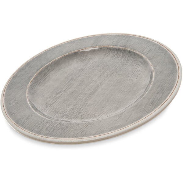 Carlisle Foodservice Melamine Dinner Plate, 11", Smoke, PK12 - 6400118