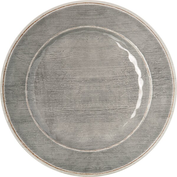 Carlisle Foodservice Melamine Dinner Plate, 11", Smoke, PK12 - 6400118