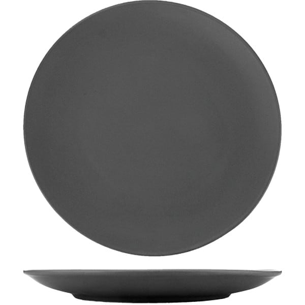 Iti Coupe Plate, 7" Dia, Matte Gray, PK36 - TN-7-MG
