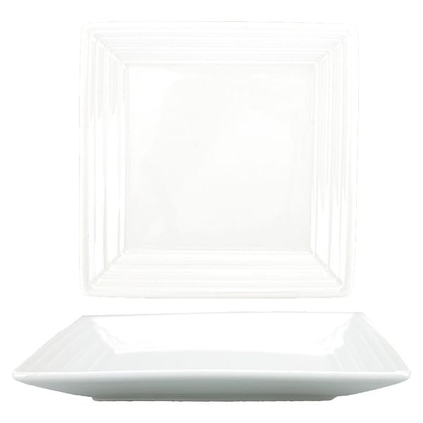 Iti Square Plate, 8.5" Dia, Bright White, PK24 - MZ-88