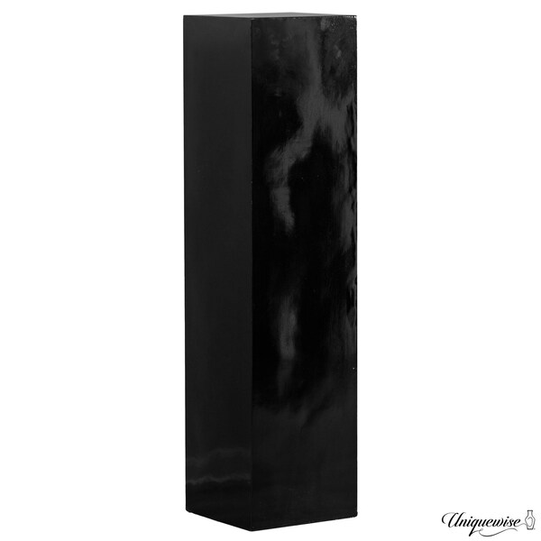 Uniquewise 51-Inch Black Fiberglass Pedestal Backdrop Stand - Stylish Flower or Cake Holder for - QI003858BK-51