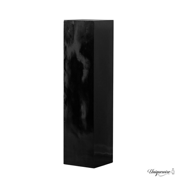 Uniquewise 51-Inch Black Fiberglass Pedestal Backdrop Stand - Stylish Flower or Cake Holder for - QI003858BK-51